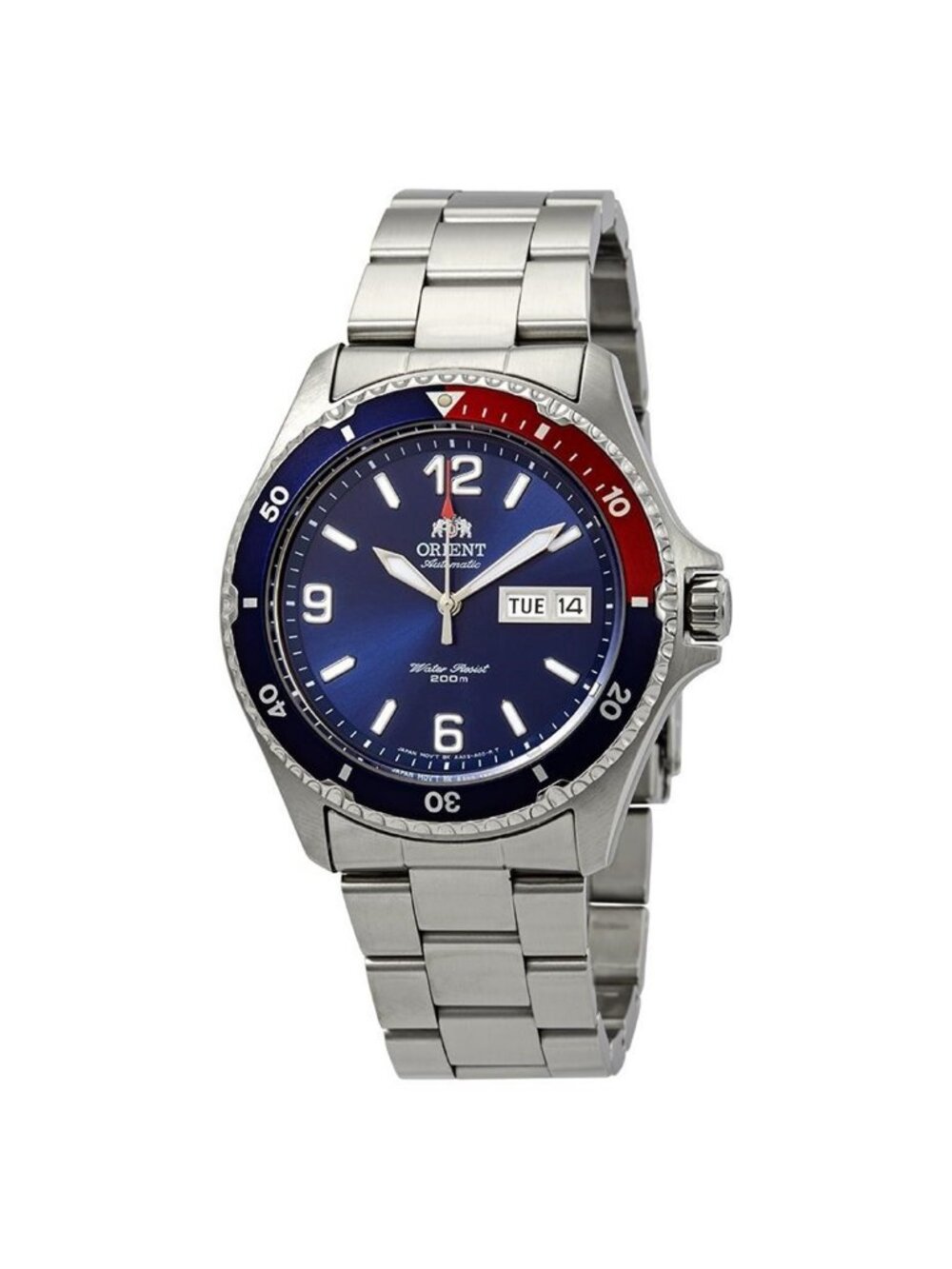 NWT Orient Mako II Automatic Blue Dial Pepsi Bezel Men's Watch